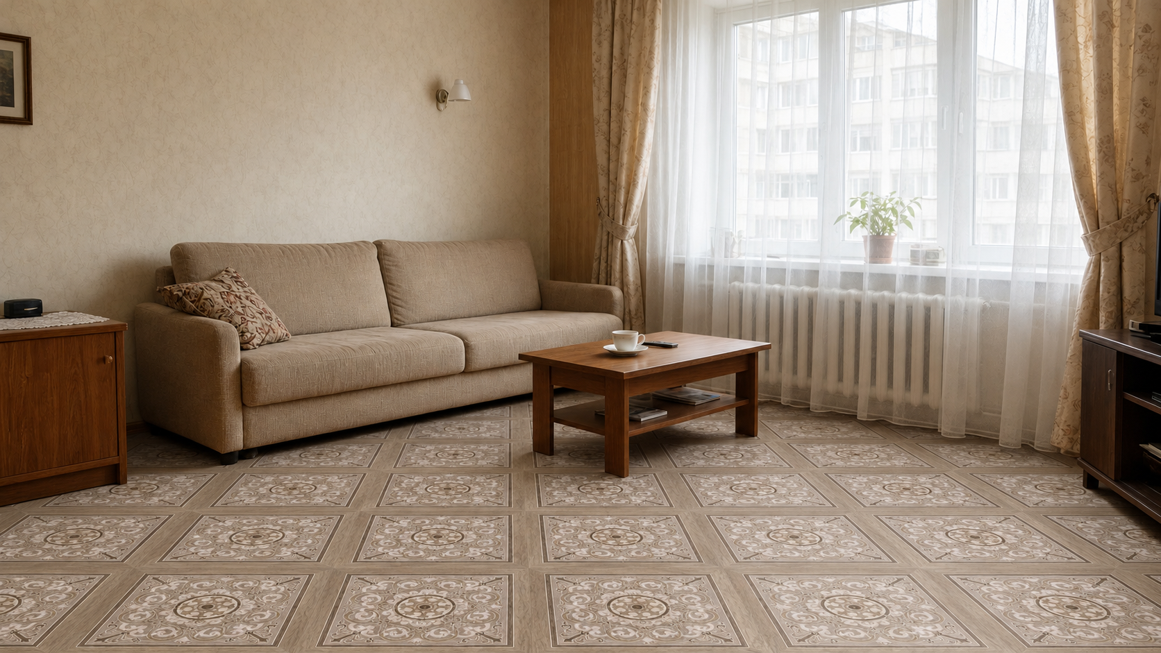 Линолеум PACIFIC NXT OLIVER 6 в интерьере
